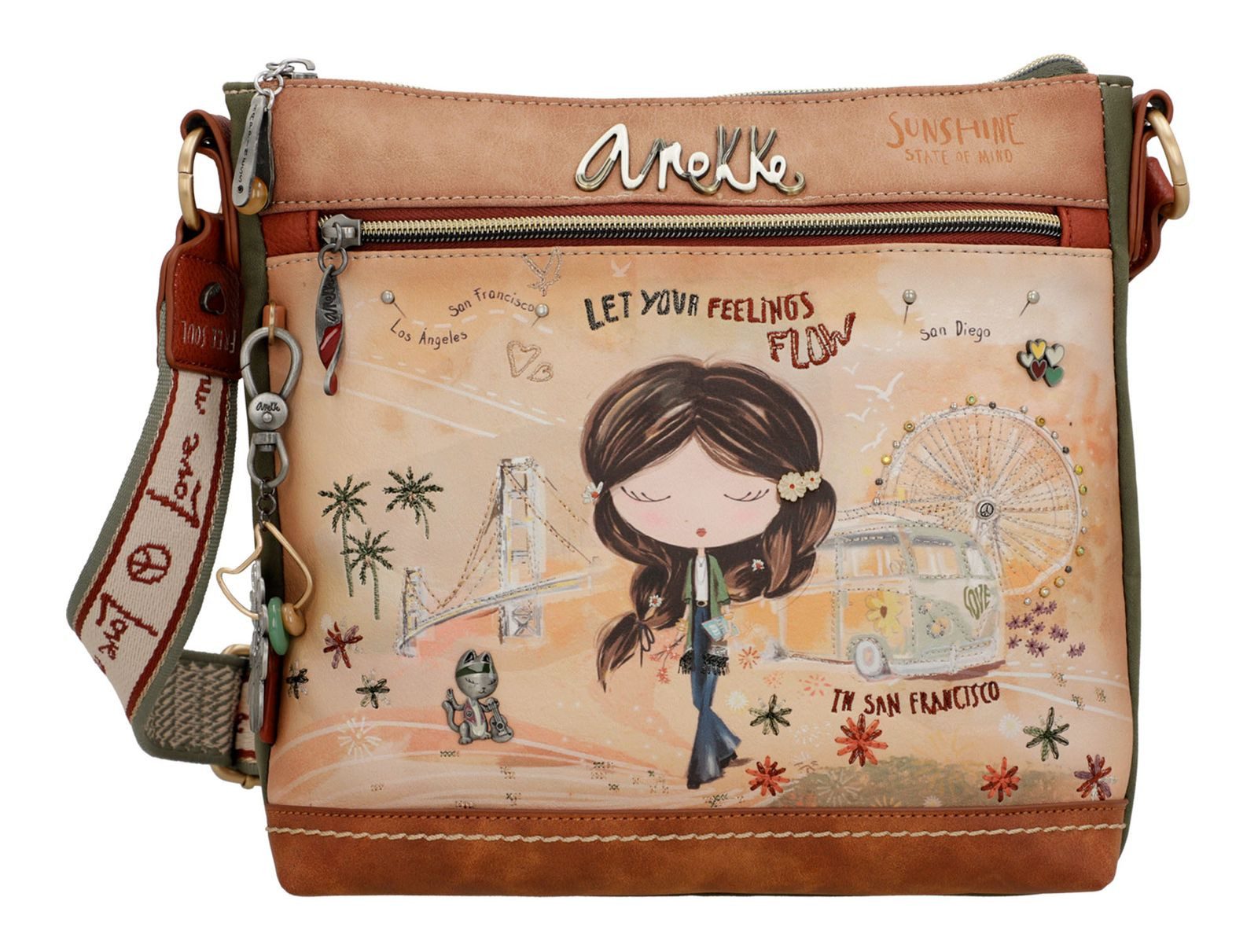 Anekke Umhängetasche Peace & Love günstig online kaufen