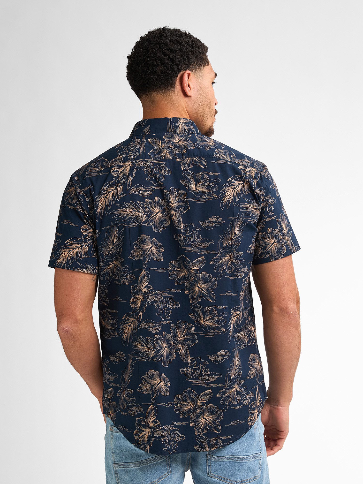 Petrol Industries Kurzarmshirt mit All-Over Print günstig online kaufen