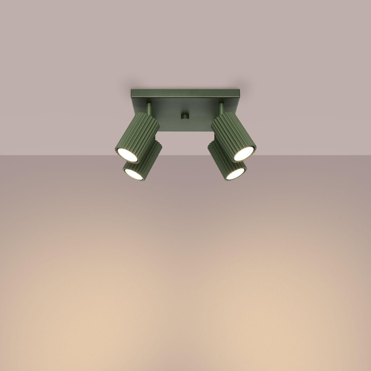 Licht-Erlebnisse Deckenstrahler BERTA, ohne Leuchtmittel, Grün GU10 L:25 cm flexibel Aluminium Wohnzimmer Strahler