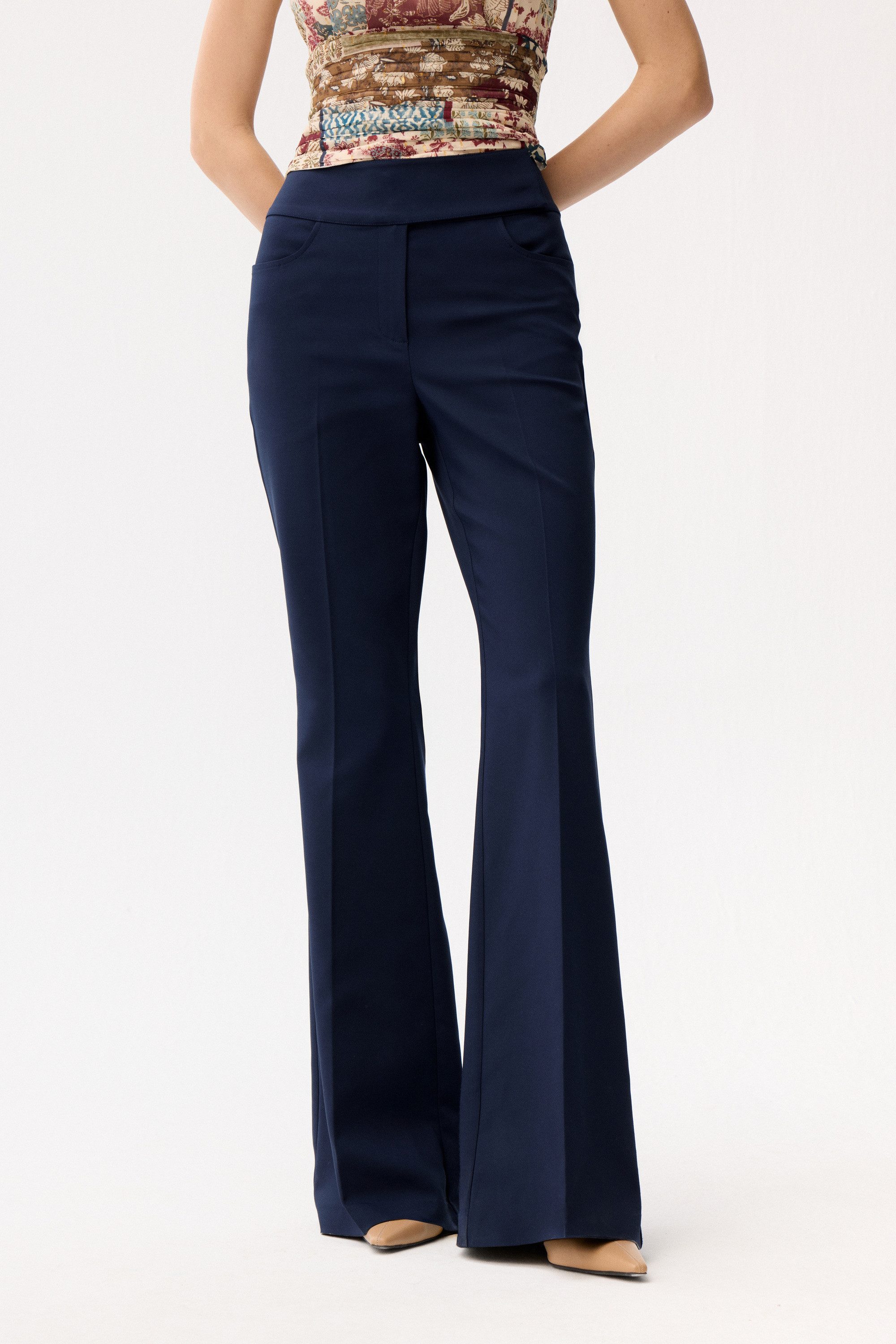 adL Stoffhose High-Waist-Schlaghose