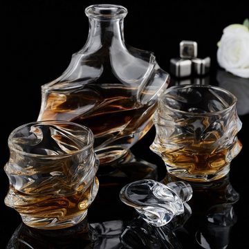 relaxdays Gläser-Set Whisky Set 5-teilig, Glas