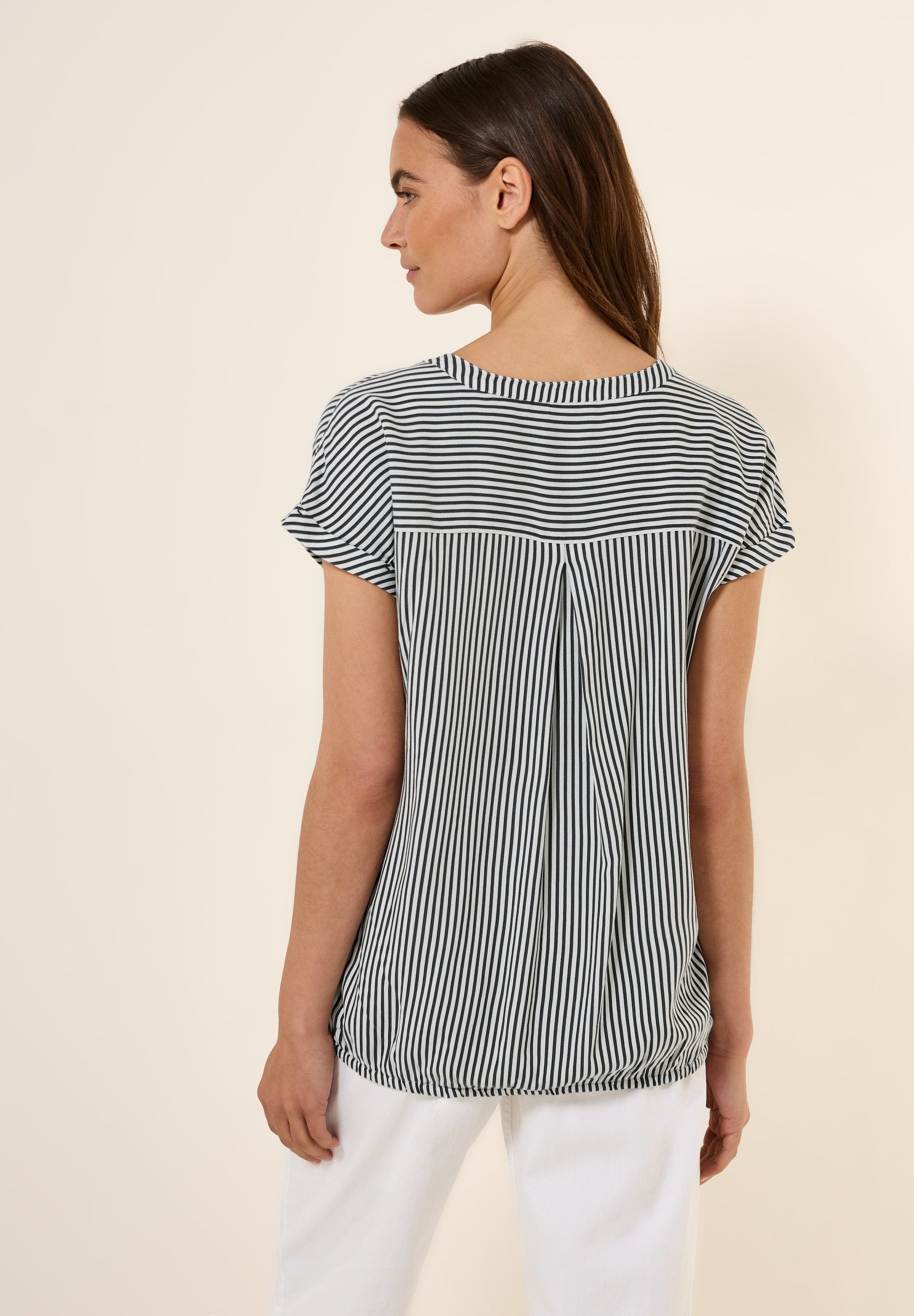 CECIL Kurzarmbluse im Streifen-Look günstig online kaufen