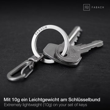 FABACH Schlüsselanhänger Karabiner mit drehbarem Schlüsselring - abnehmbare Karabinerhaken (5-tlg)