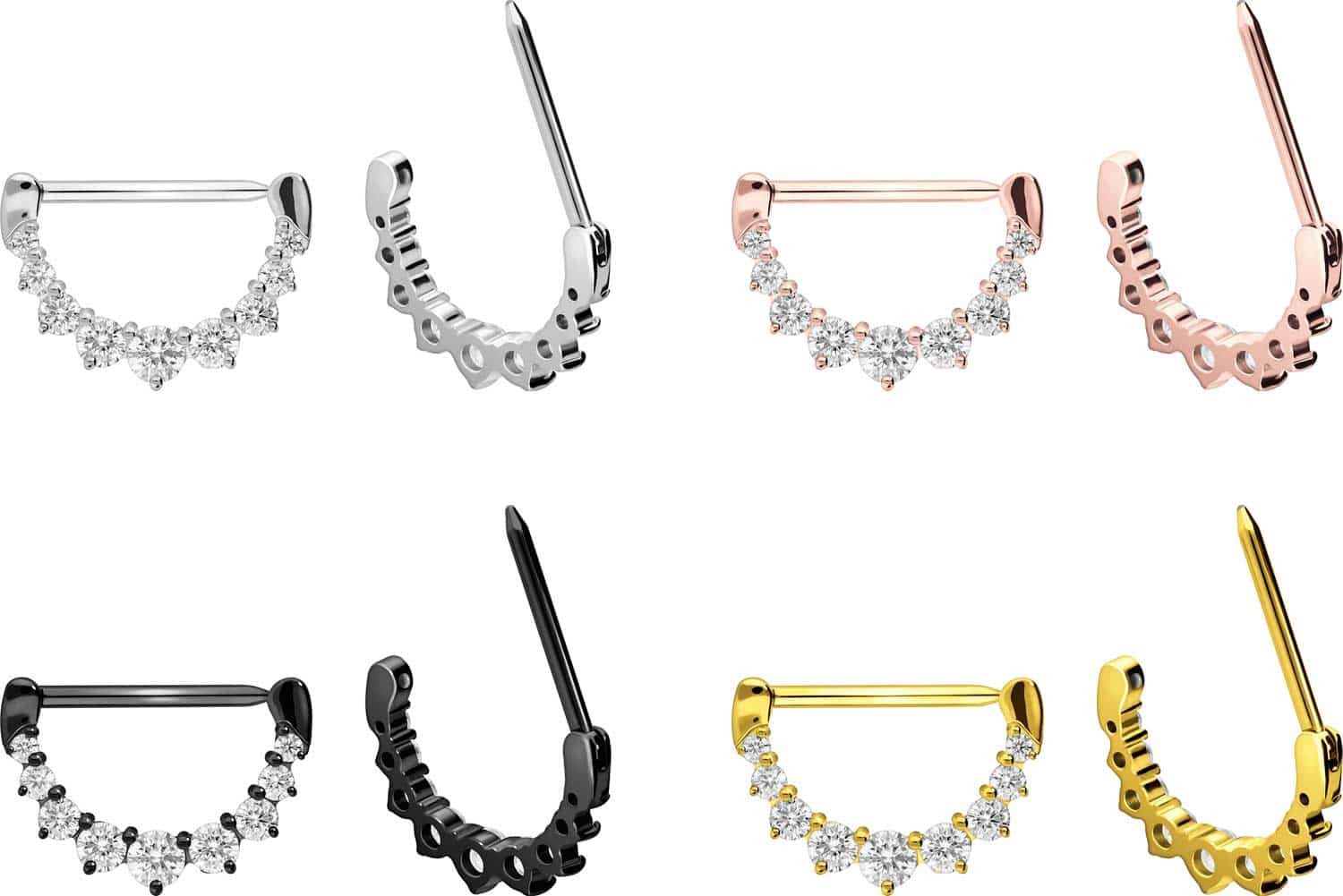 PIERCINGLINE Brustwarzenpiercing Chirurgenstahl Nippelpiercing Clicker 9 KR günstig online kaufen