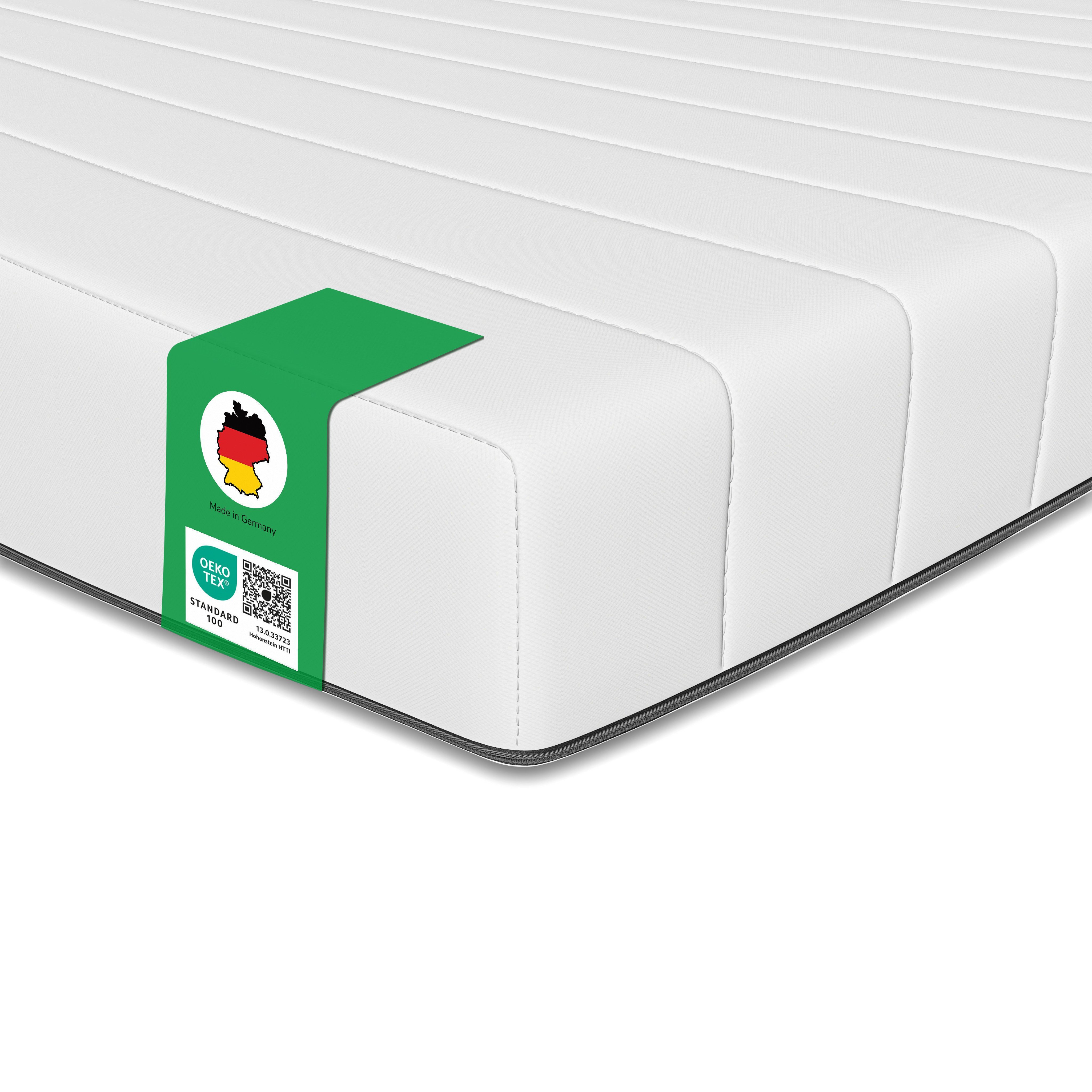 Kaltschaummatratze mit ergonomischem Härtegrade H3, Made in Germany, Schlaftroll, verfügbar in 140x200 cm, 90x200 cm, 180x200 cm und weiteren Größen