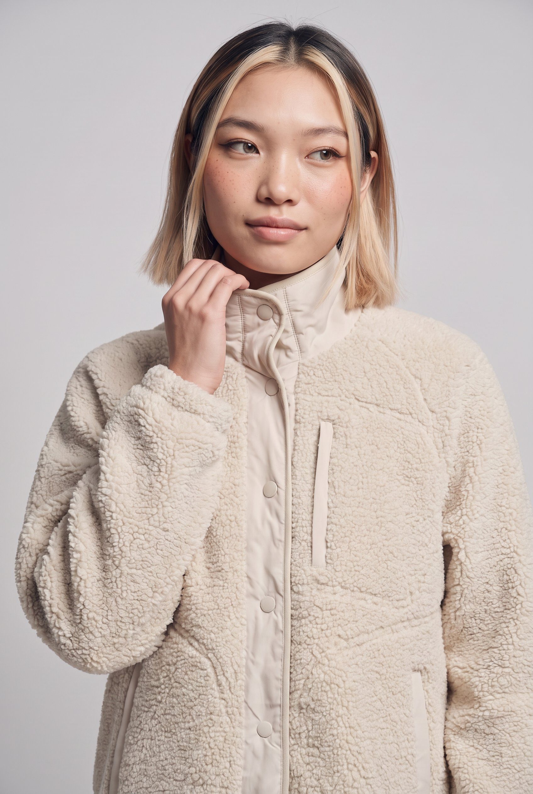 ONLY Plüschjacke ONLCARMEN TEDDY JACKET OTW Kunstfaser