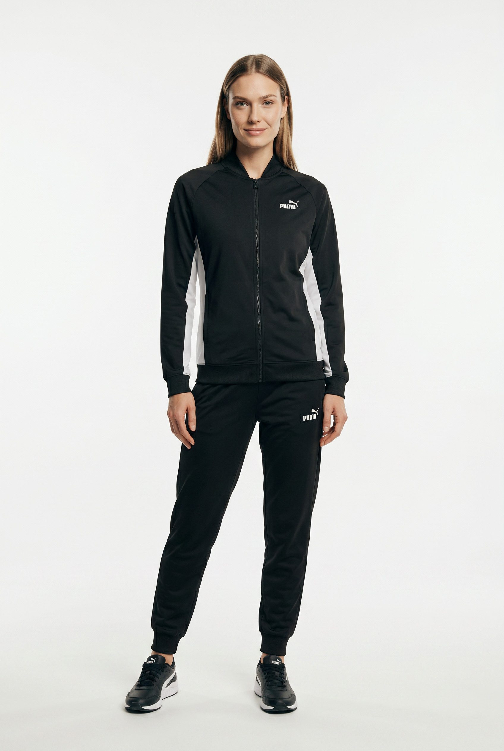 PUMA Trainingsanzug POLY BASEBALL SUIT CL (2-tlg), zweiteiliges Set, Langarm-Oberteil, mit Knopfleiste, Regular Fit