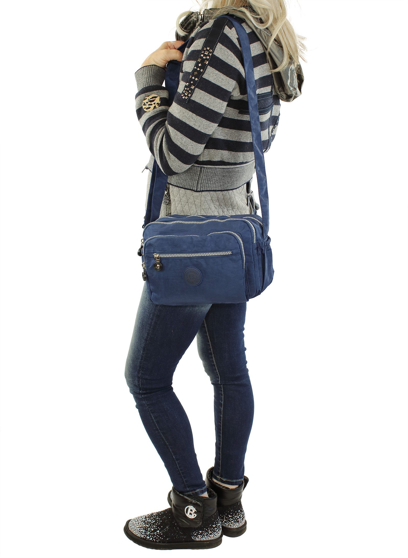 BAG STREET INTERNATIONAL Umhängetasche Leichte Damen Schultertasche Nylon casual Crossbody Bag Freizeittasche, mittelgroß