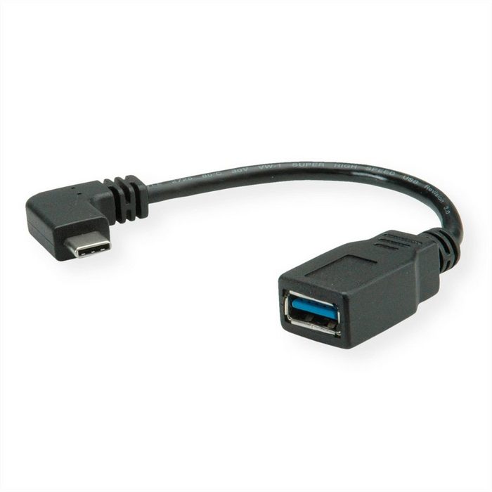 ROLINE USB 3.2 Gen 1 Kabel Typ C - Typ A ST/BU USB-Kabel USB Typ C (USB-C) Männlich (Stecker) USB 3 Typ A Weiblich (Buchse) (15.0 cm) OTG