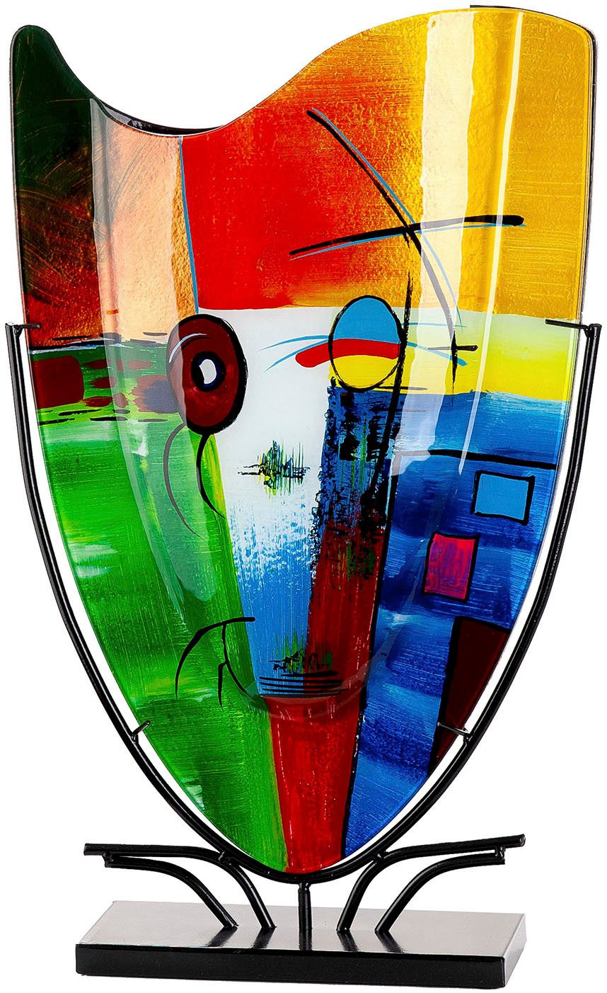 GILDE Dekovase Bodenvase rechteckig Milano mehrfarbig H. 57 cm (1 St)