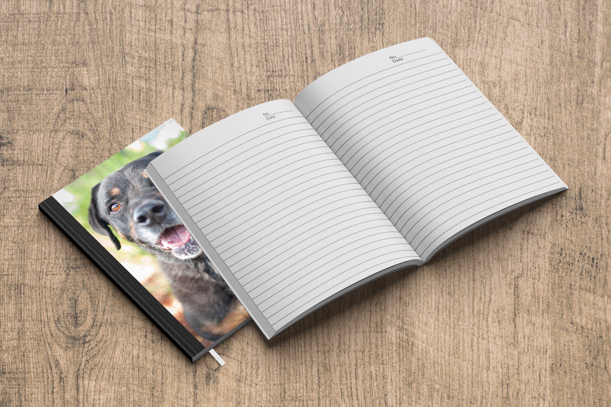 MuchoWow Notizbuch Porträt eines Seiten, A5, Notizheft, Journal, 98 Haushaltsbuch Tagebuch, Rottweilers, Merkzettel