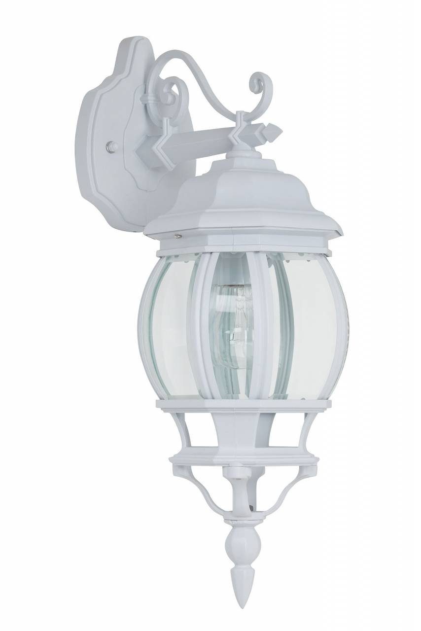 Brilliant LED Außen-Wandleuchte Istria, Lampe 16cm Außenwandleuchte Istria 60W, x hängend geeigne, weiß Abmessungen: E27, x 50 25 1x A60