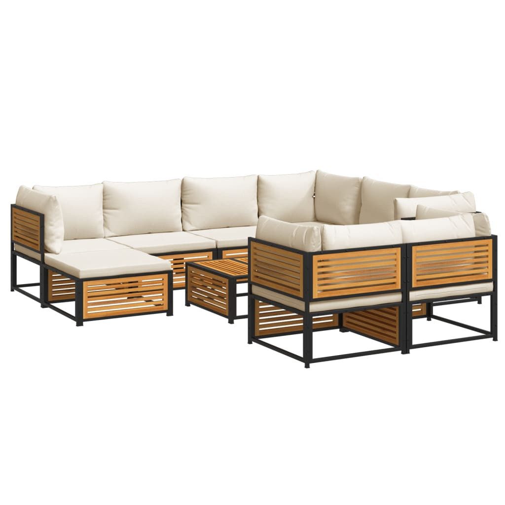 vidaXL Gartenlounge-Set 10-tlg. Garten-Sofagarnitur mit Kissen günstig online kaufen