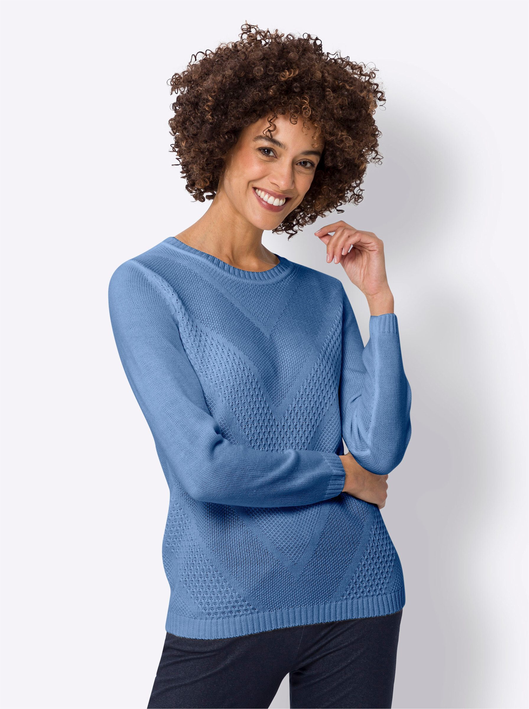 Sieh an! Strickpullover Langarm-Pullover . günstig online kaufen