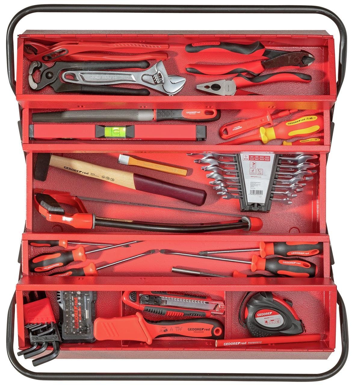 Gedore Red Werkzeugkoffer R21600072 Werkzeugsatz BASIS in Wkzeugkasten 72-teilig