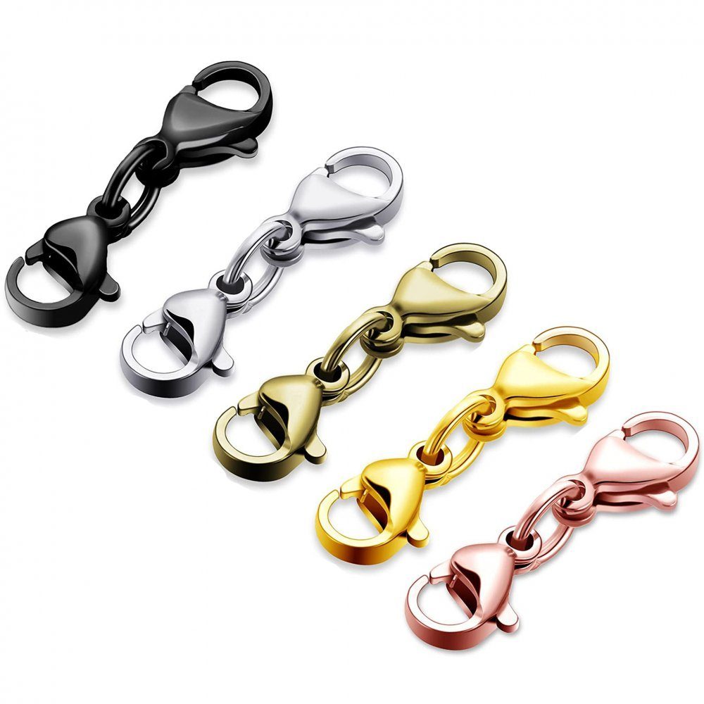 Invanter Schlüsselanhänger Doppelter Karabinerverschluss-Verlängerer, Halsketten, Armband (5-tlg)