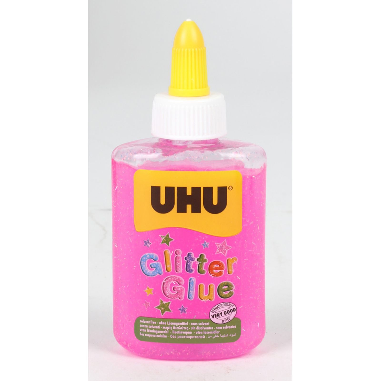 UHU Klebstoff UHU Glitter Glue 6× 88 ml Glitzer Bastelkleber für kreatives Basteln