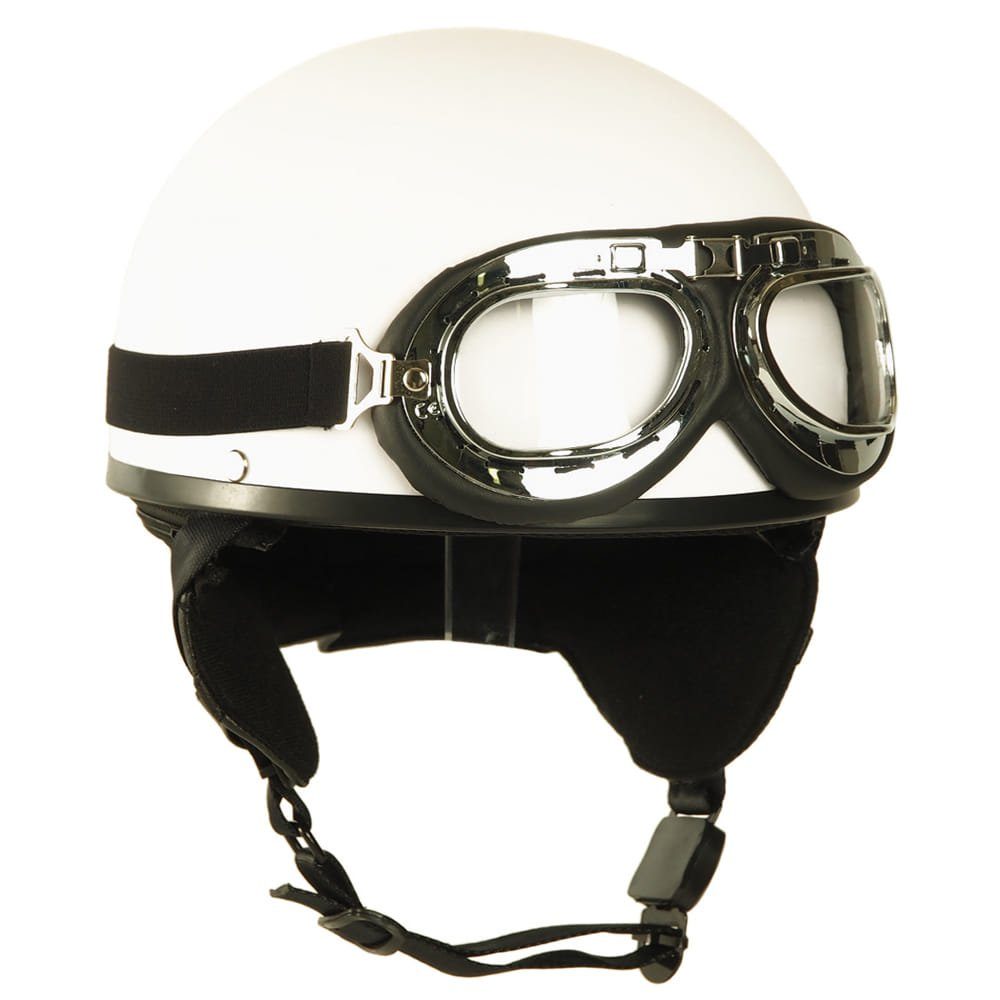 Mil-Tec Schutzhelm Retro Helm Halbschale Weiß