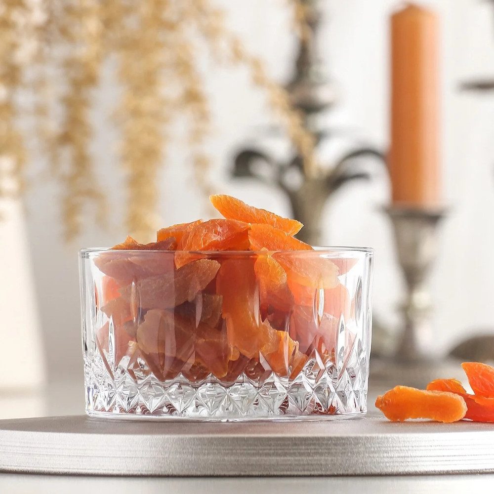 LAV Snackschale Odin 2er Handgefertigte Snackschalen Set – 260 ml, Glas, (Elegantes Rautenmuster, 2-tlg), Ideal für Snacks, Dips, Desserts oder kleine Beilagen