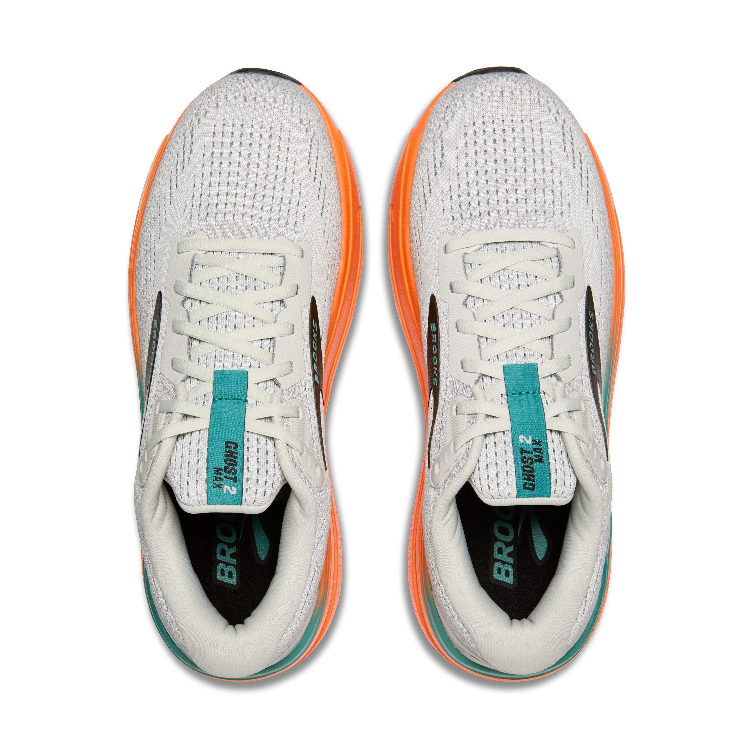 Brooks Ghost Max 2 OYSTER MUSHROOM/ORANGE/TEAL Laufschuh