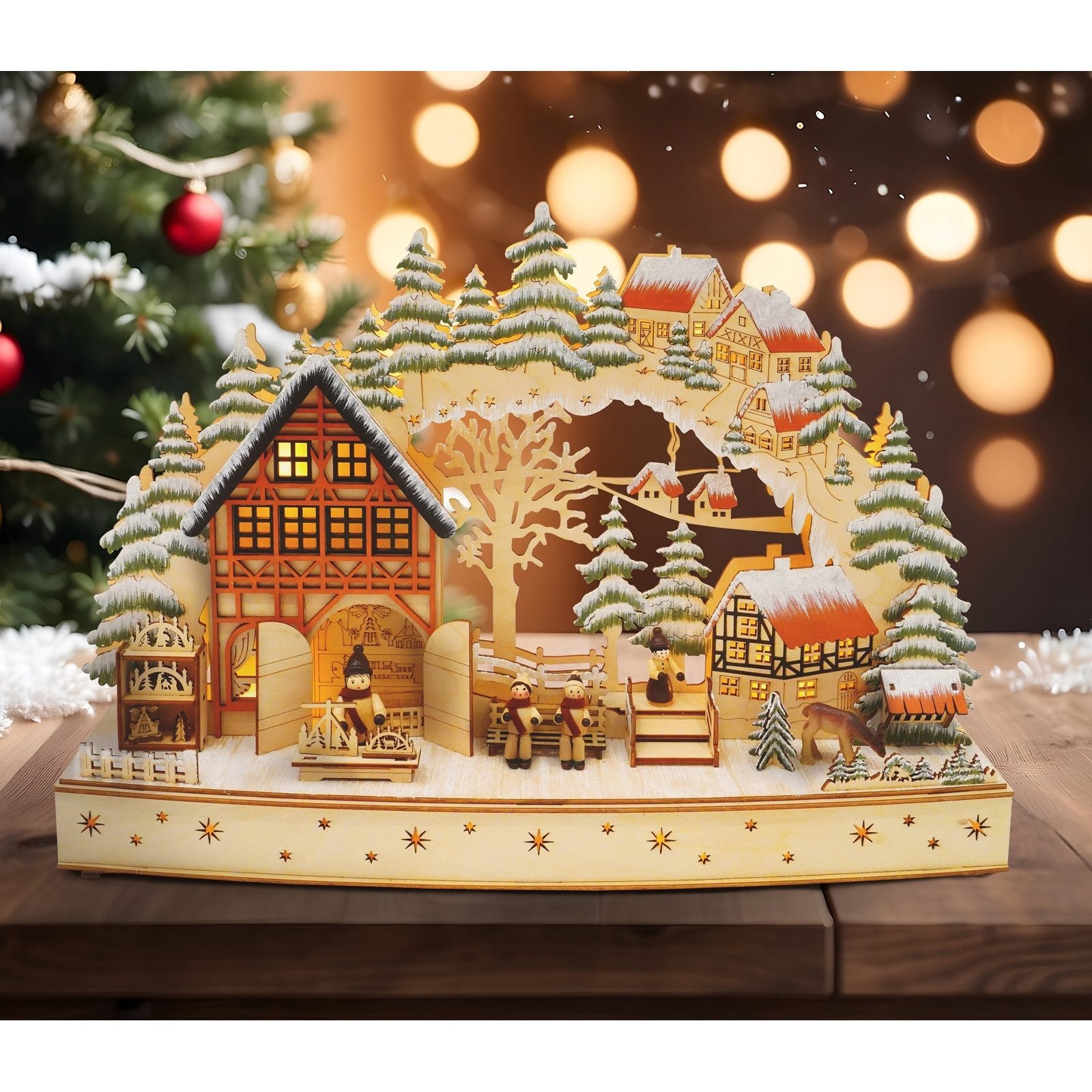 HTI-Living Schwibbogen LED Schwibbogen Winterliche Dorfidylle (1-tlg), Lich günstig online kaufen