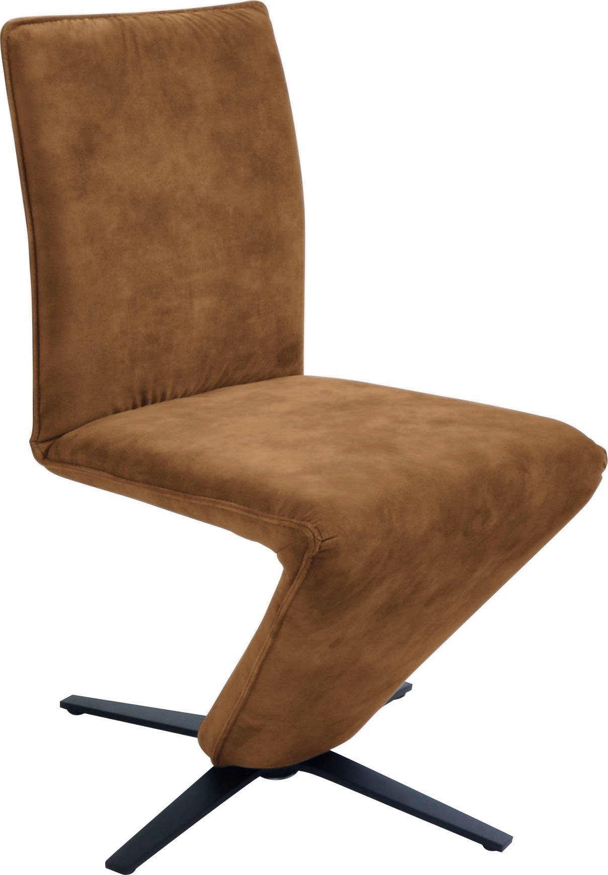 federnder Deseo & Sitzschale, Drehstuhl in Stuhl Sternfuß Struktur schwarz Wohnen mit II, Metall Komfort K+W
