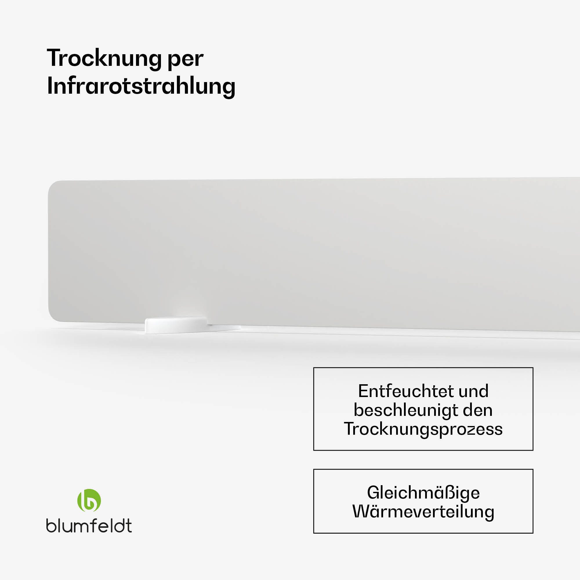 blumfeldt Heizkörper DryWave, Elektrische Infrarot-Wandtrockner 150 W Keramik 3 Set