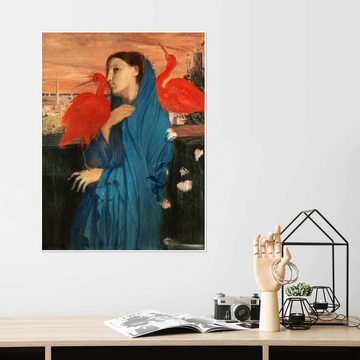 Posterlounge Poster Edgar Degas, Junge Frau mit Ibis, Malerei
