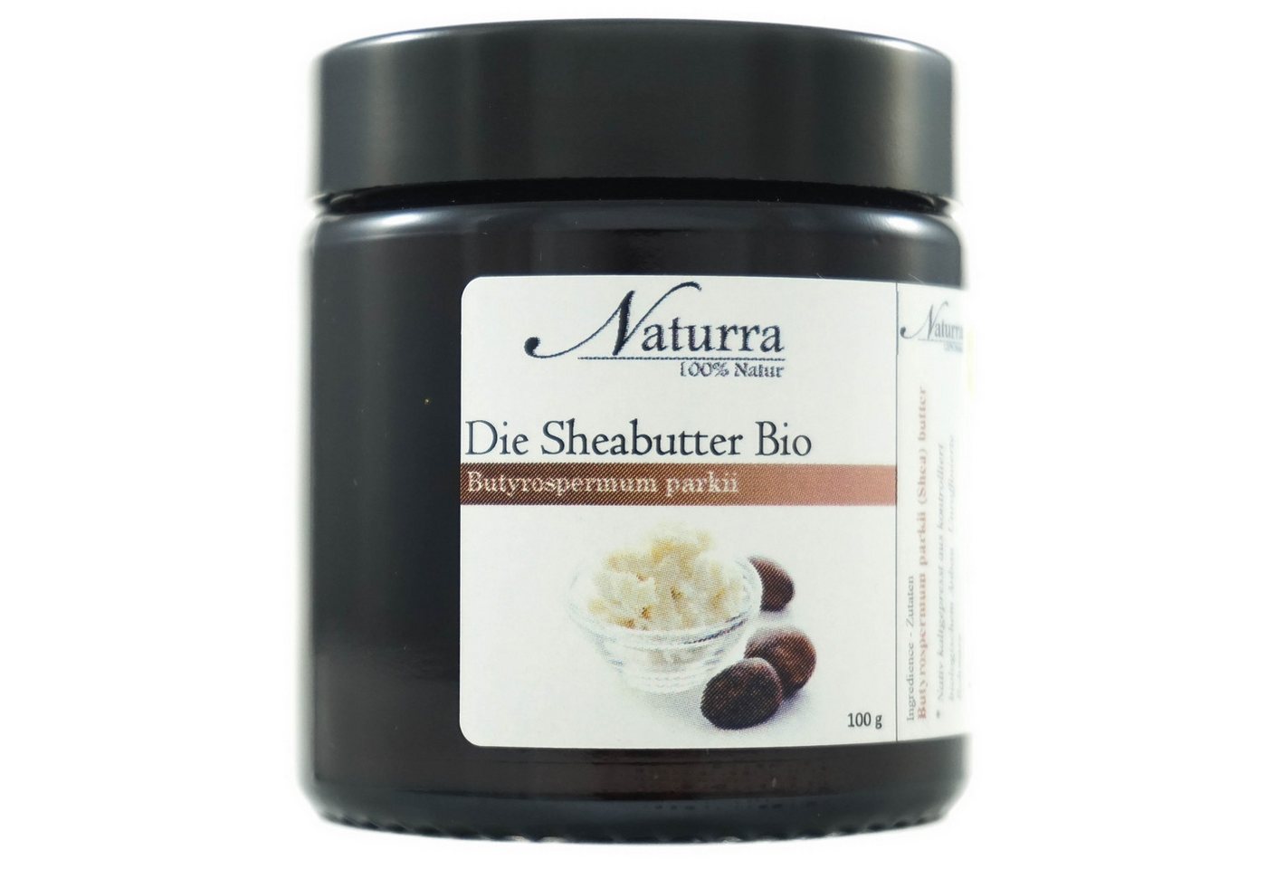 Naturra Körperbutter Bio Sheabutter nativ – unraffiniert, naturrein & ohne Zusätze im Glas, Premium-Rohware für Naturkosmetik, natürlich vegan, pur ohne Zusätze