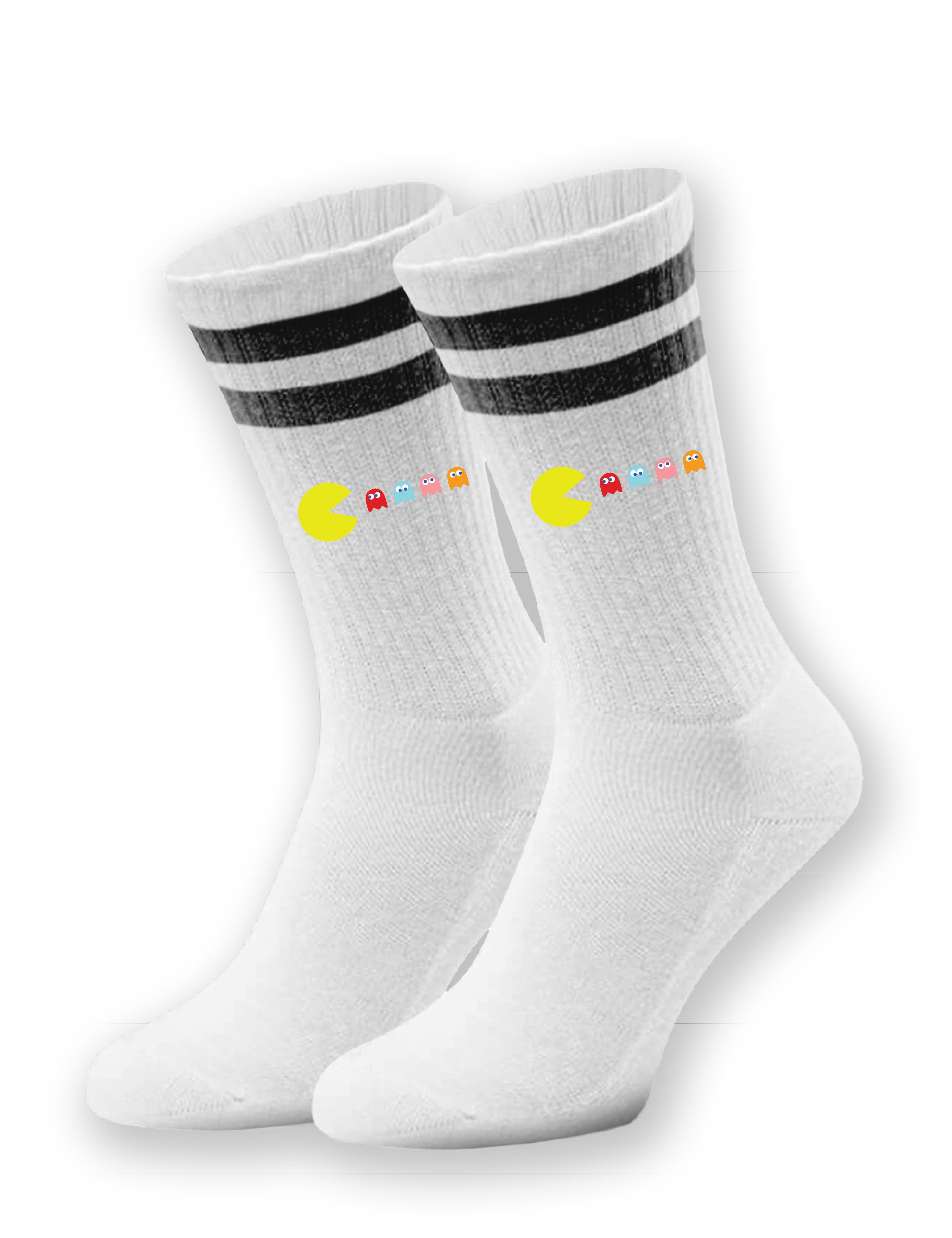 Tennissocken Unisex Socken "Pacman Retro" Aufdruck lustig Geschenk Statement