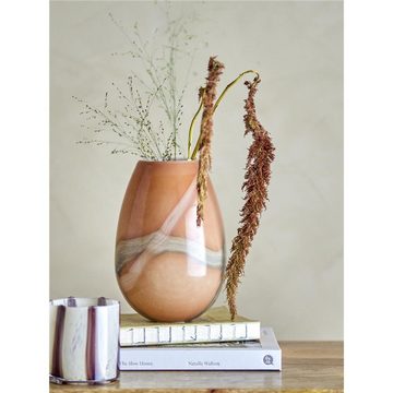Bloomingville Dekovase Shawl, Vase in Orange, 23cm, aus Glas