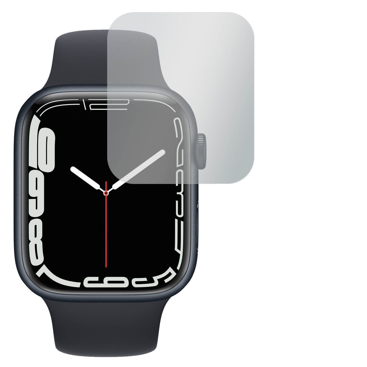 SLABO Schutzfolie 4x Displayschutzfolie No Reflexion, Watch Series 7 (45mm) Watch Series 8 (45 mm)