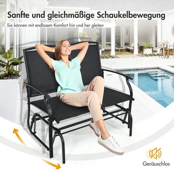 COSTWAY Gartenbank, 2-Sitzer Schaukelbank, bis 180kg, 105x71,5x93cm