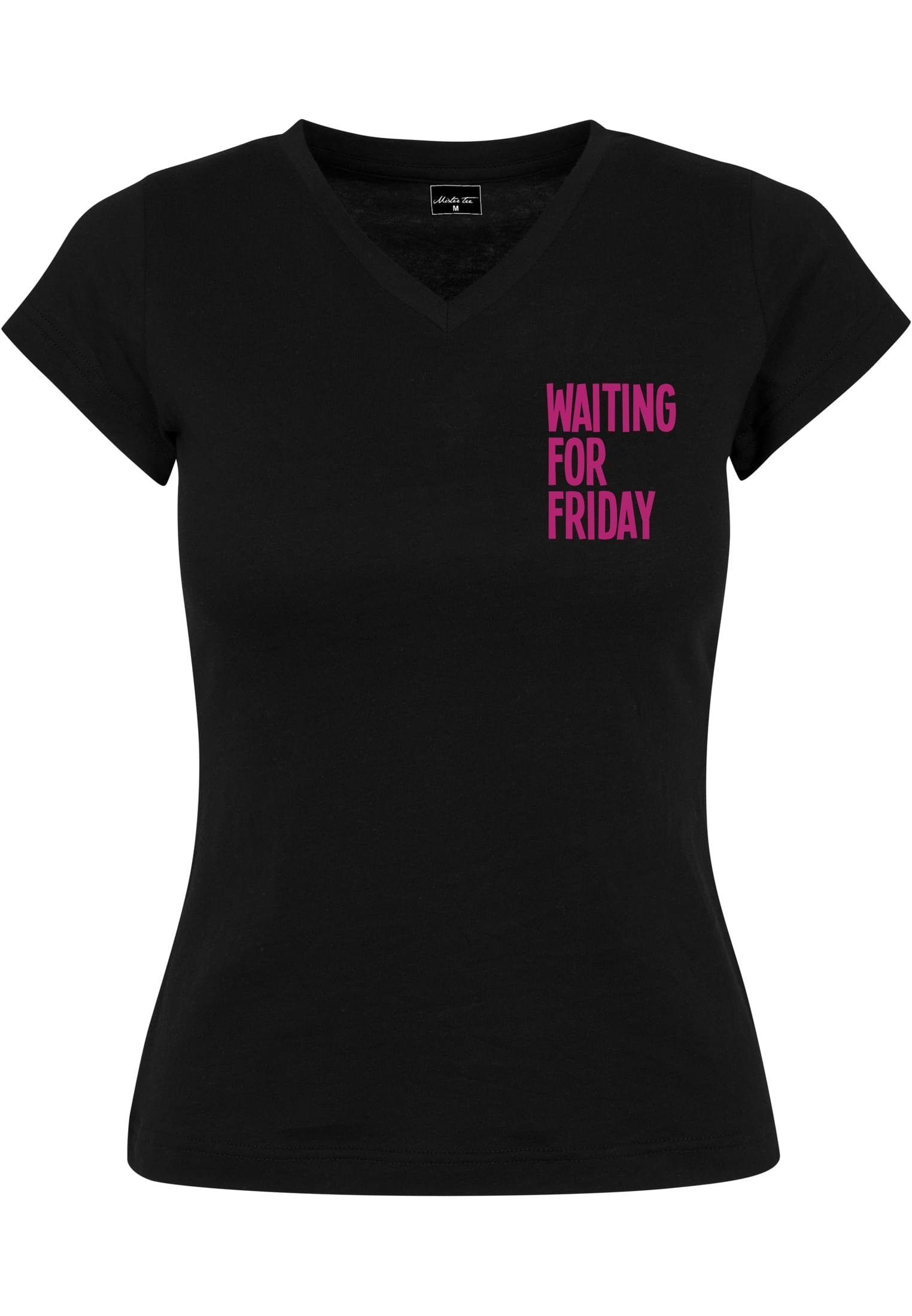 Ladies Kurzarmshirt (1-tlg) Waiting Box Friday Tee MisterTee Damen black For