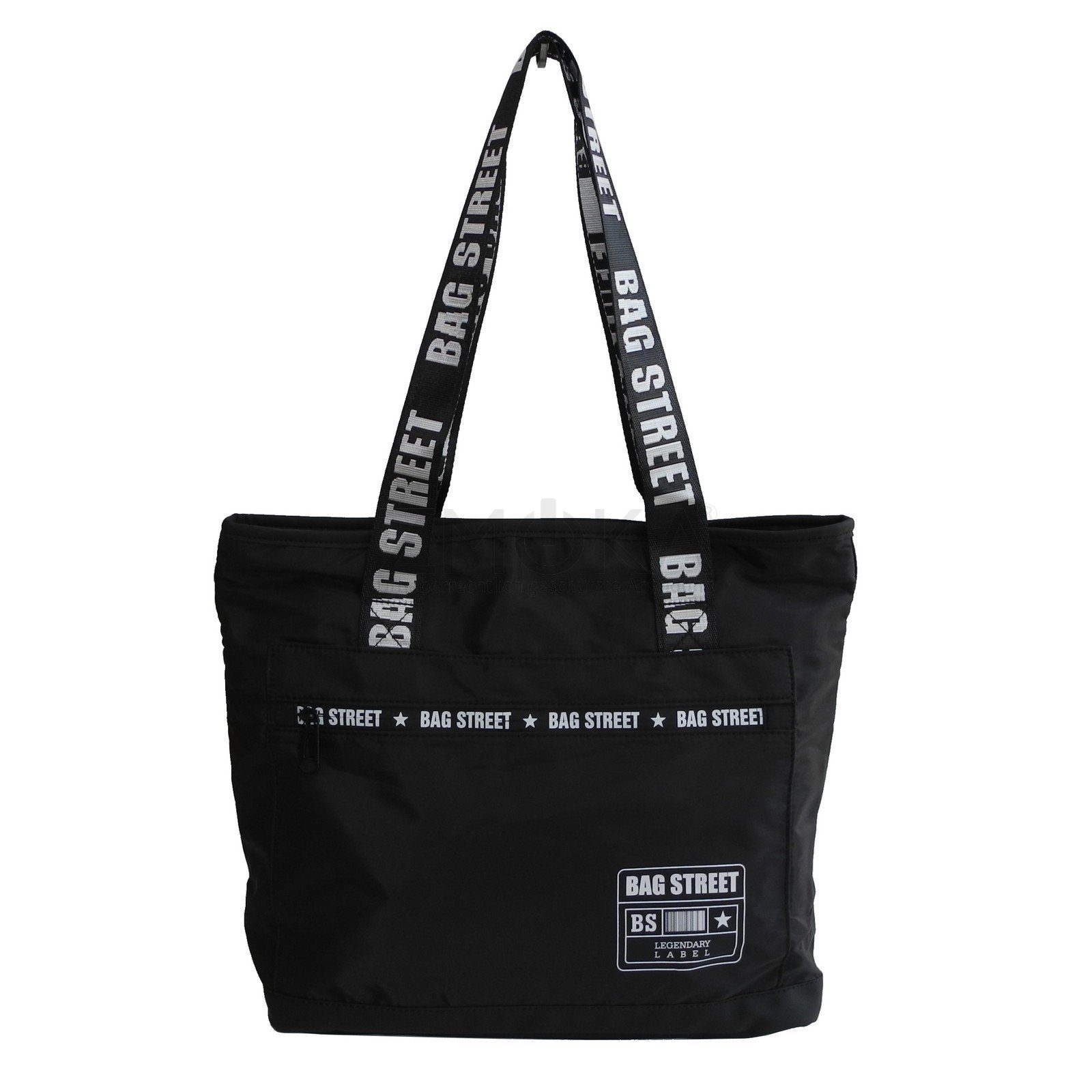 BAG STREET Handtasche Bag Street - leichter Damen Shopper Schultertasche Handtasche Auswahl Schwarz