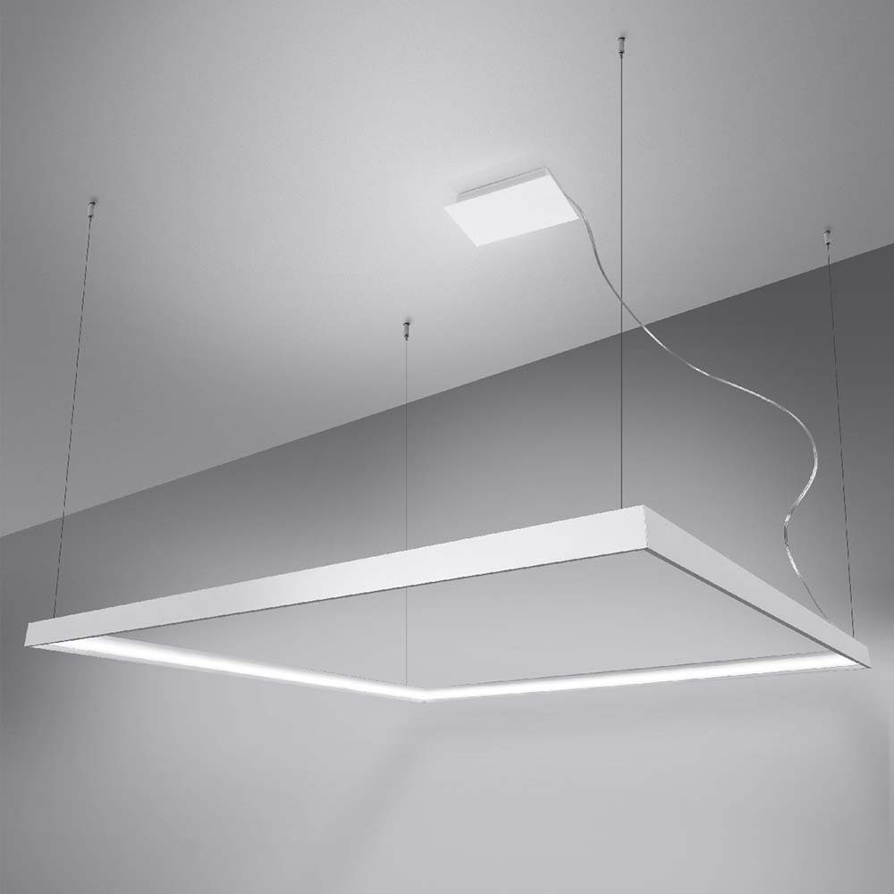 fest Designleuchte LED Pendelleuchte, weiß LED-Leuchtmittel Hängelampe Wohnzimmerleuchte etc-shop Neutralweiß, LED Pendelleuchte verbaut,