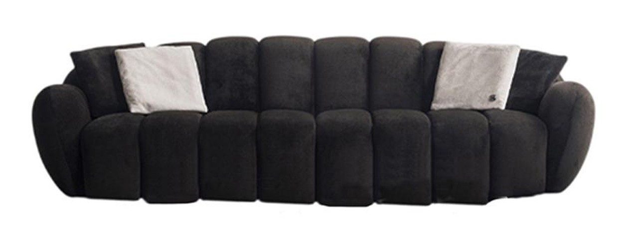 JVmoebel Big-Sofa Schwarzes Polstersofa aus edlem Stoff mit modernem Design, 1 Teile