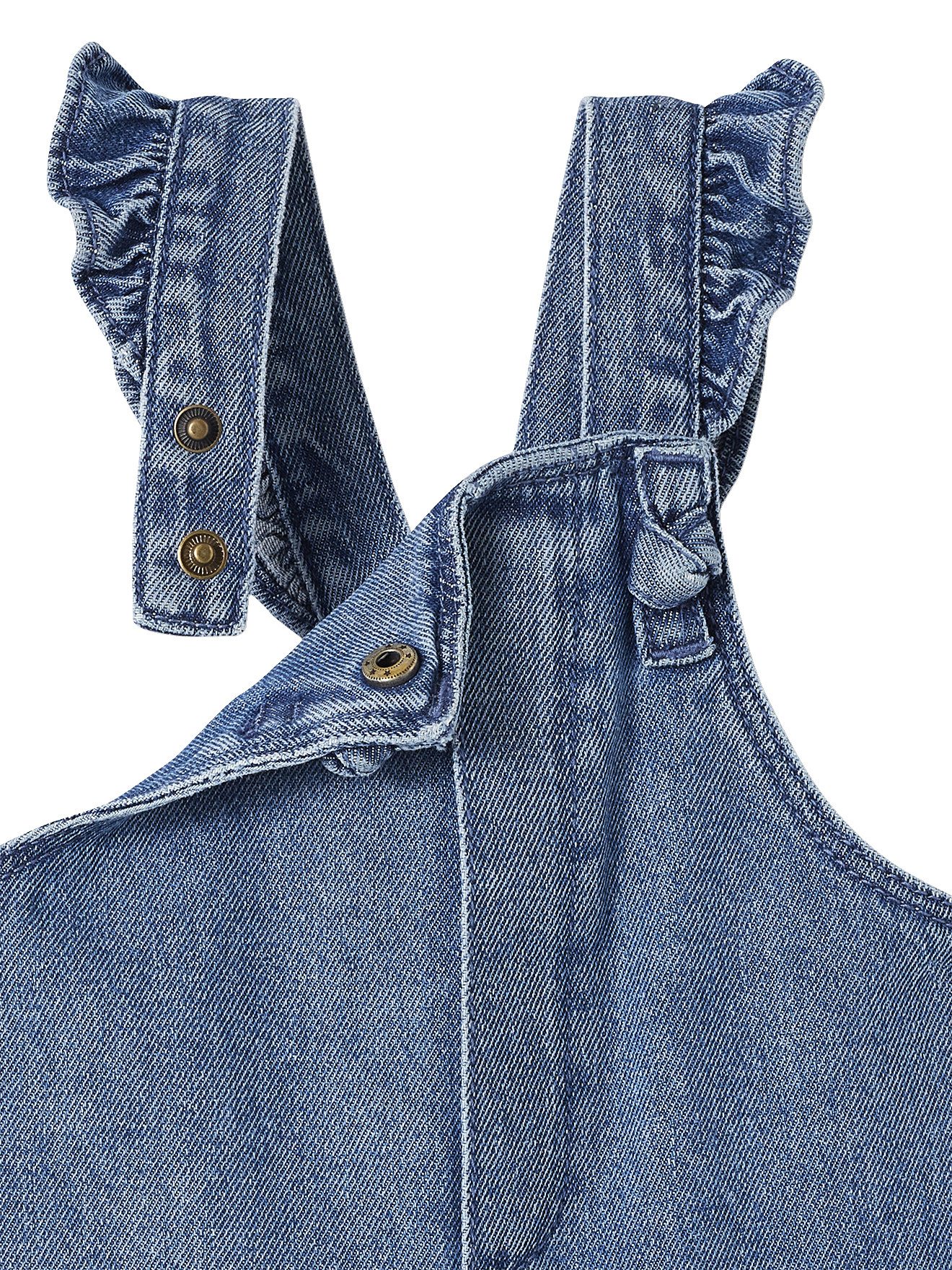 vertbaudet Jumpsuit Mädchen Baby Jeans-Latzhose
