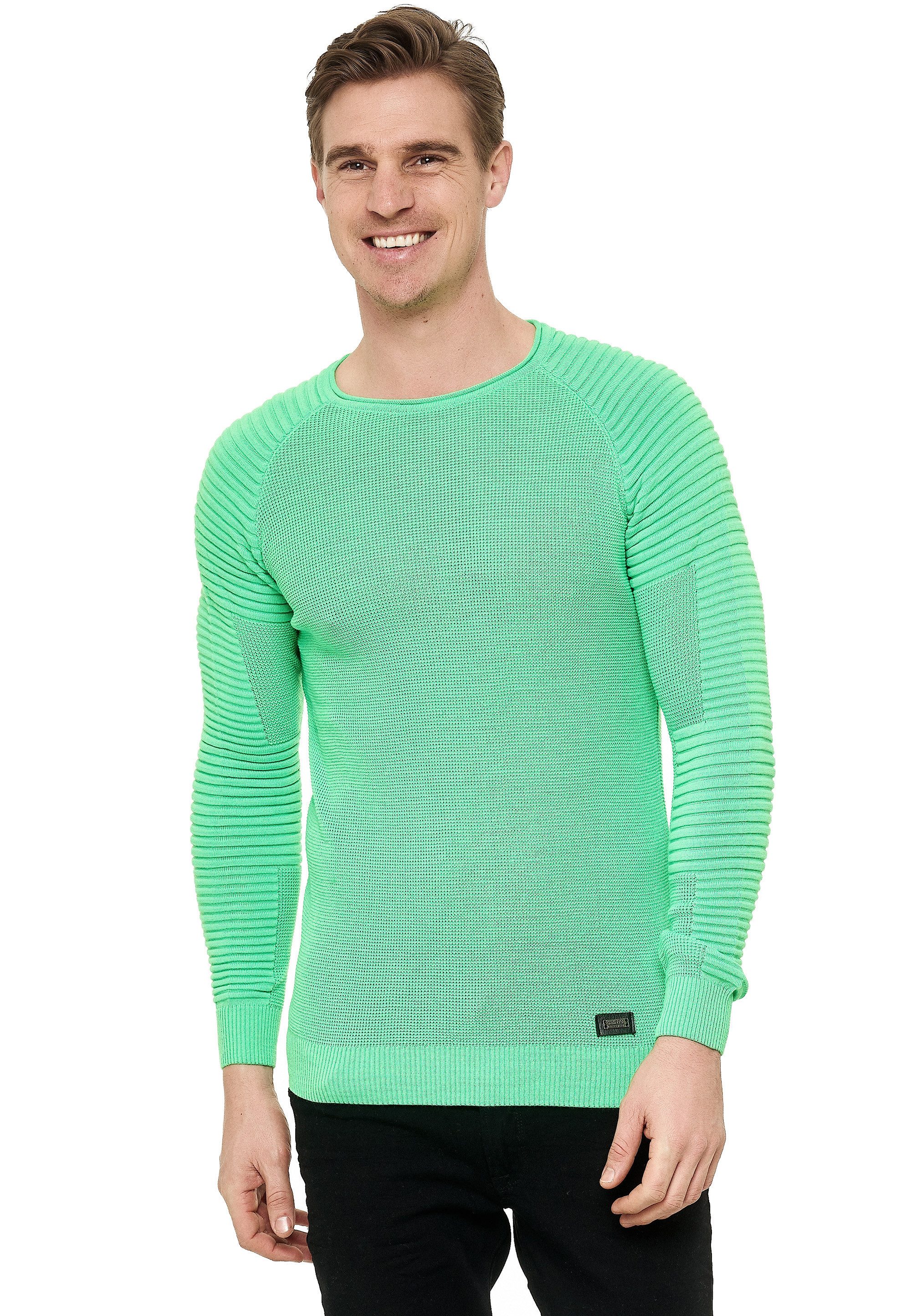 Rusty Neal Strickpullover mit modernem Rundhalsausschnitt günstig online kaufen