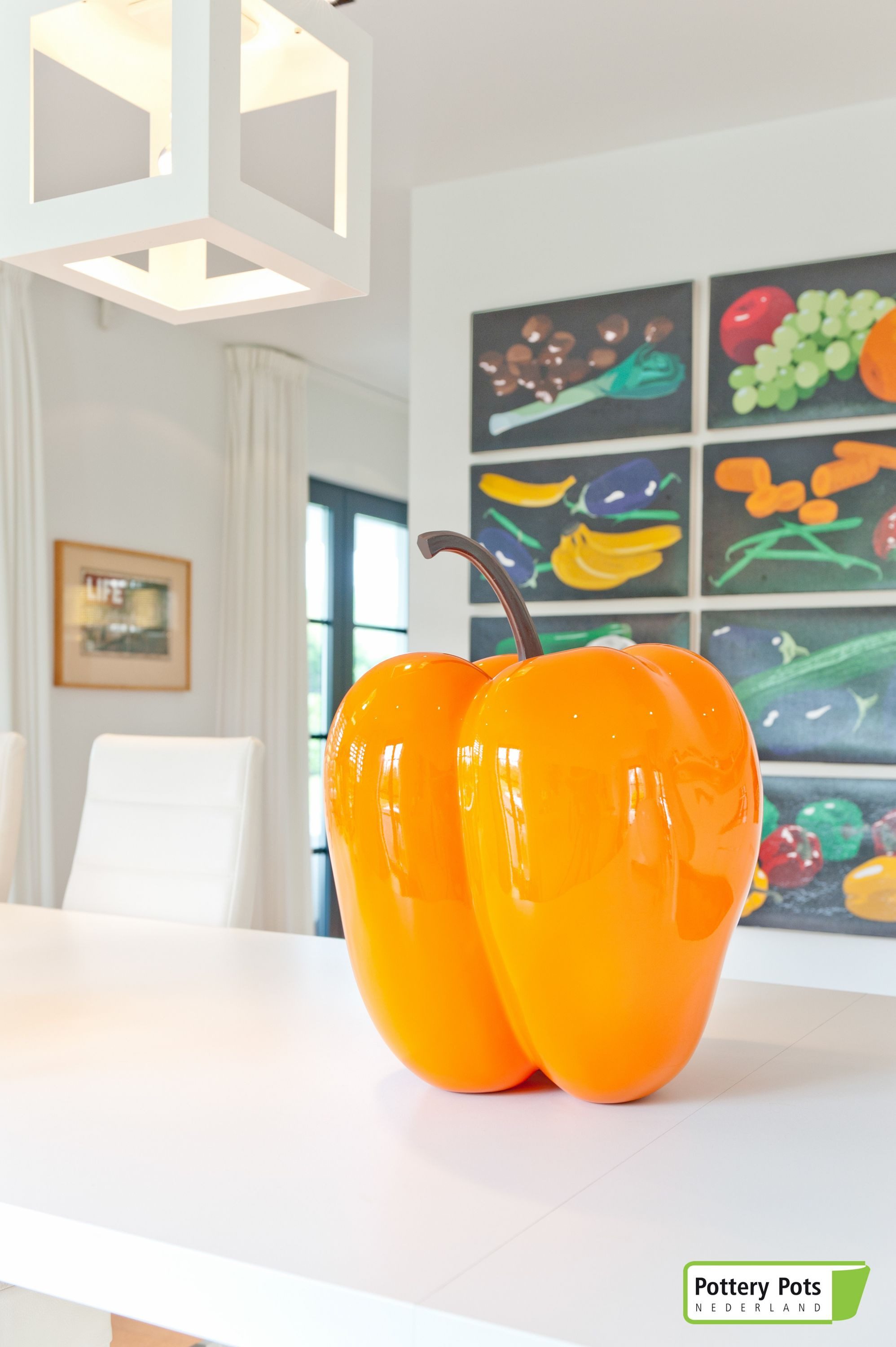 MamboCat Dekofigur Dekopaprika XS Orange Paprika Gemüse Dekoration Dekogemüse Fiberglas