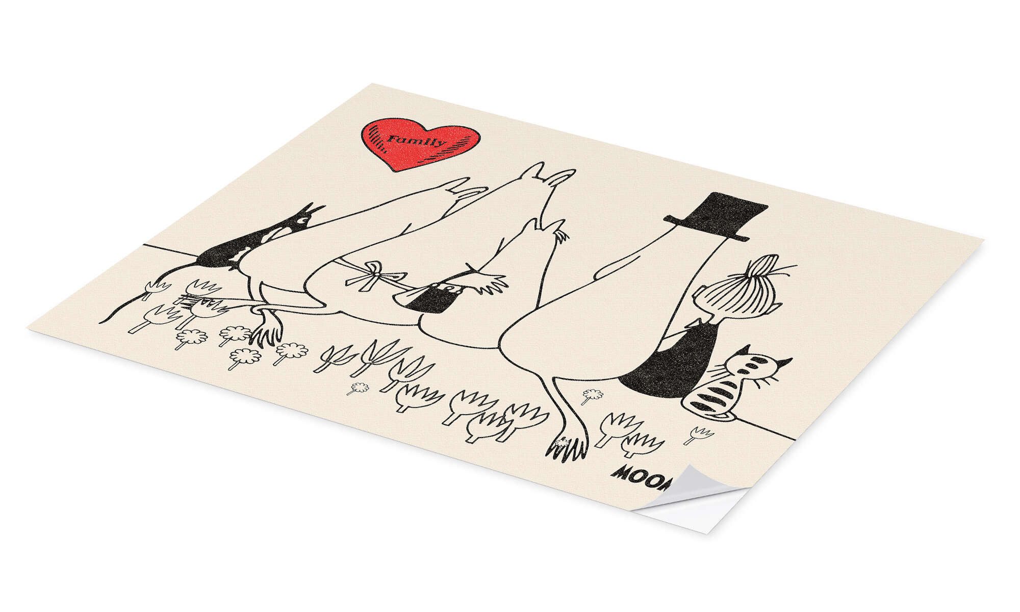 Posterlounge Poster Moomin, Moomin Family, Kinderzimmer günstig online kaufen