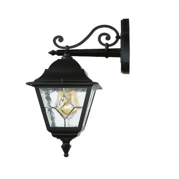 Licht-Erlebnisse Außen-Wandleuchte LEADWORTH, ohne Leuchtmittel, AußenWandlampe Schwarz rustikal Vintage Haustür Hof Lampe