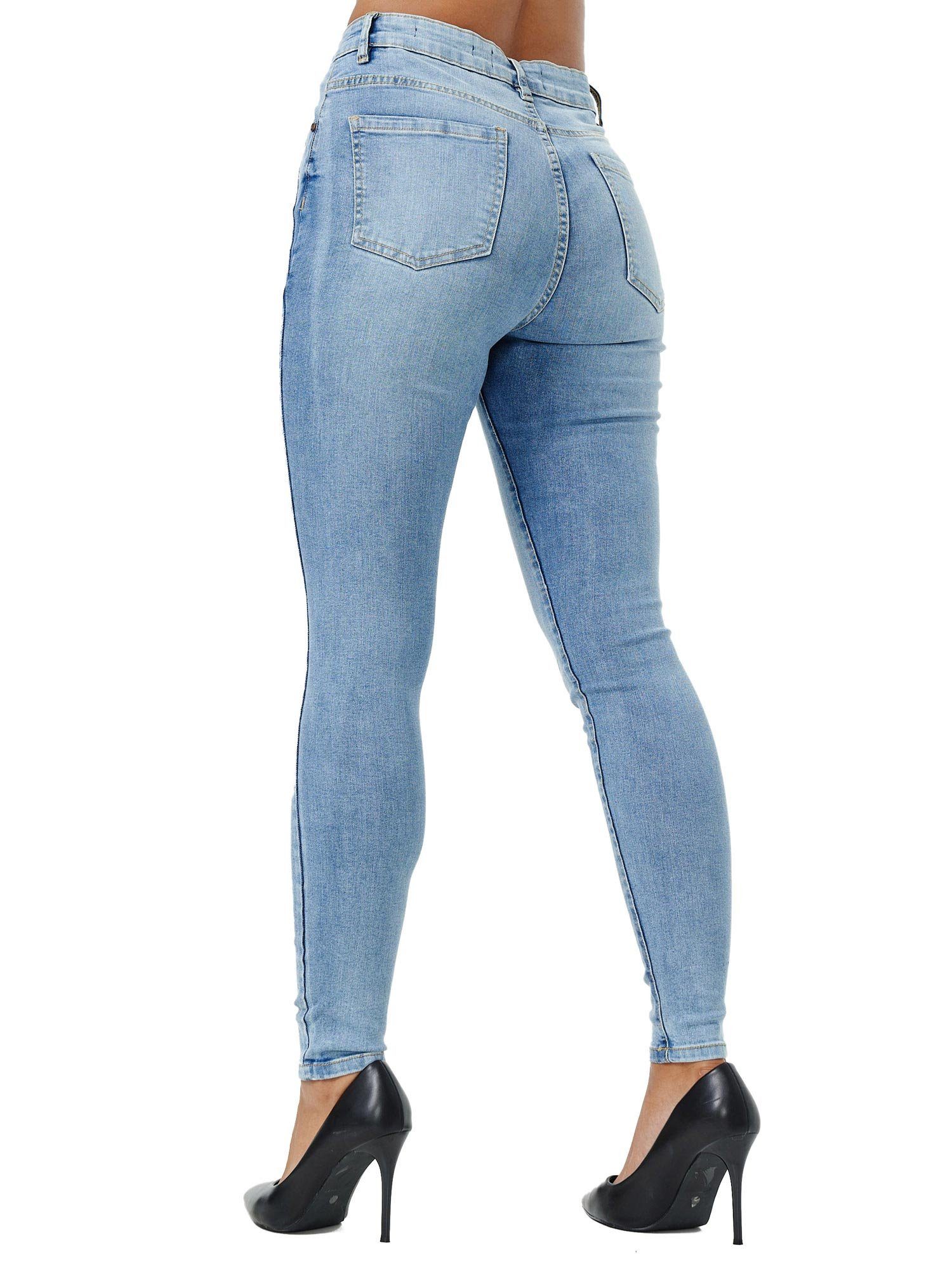 Tazzio High-waist-Jeans F107 Damen Skinny Fit Jeanshose
