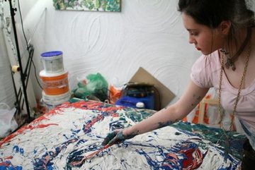 JVmoebel Ölbild Ölbild Gemälde Abstrakt Ölgemälde Handarbeit Farbenfrohes G100118, Abstrakt
