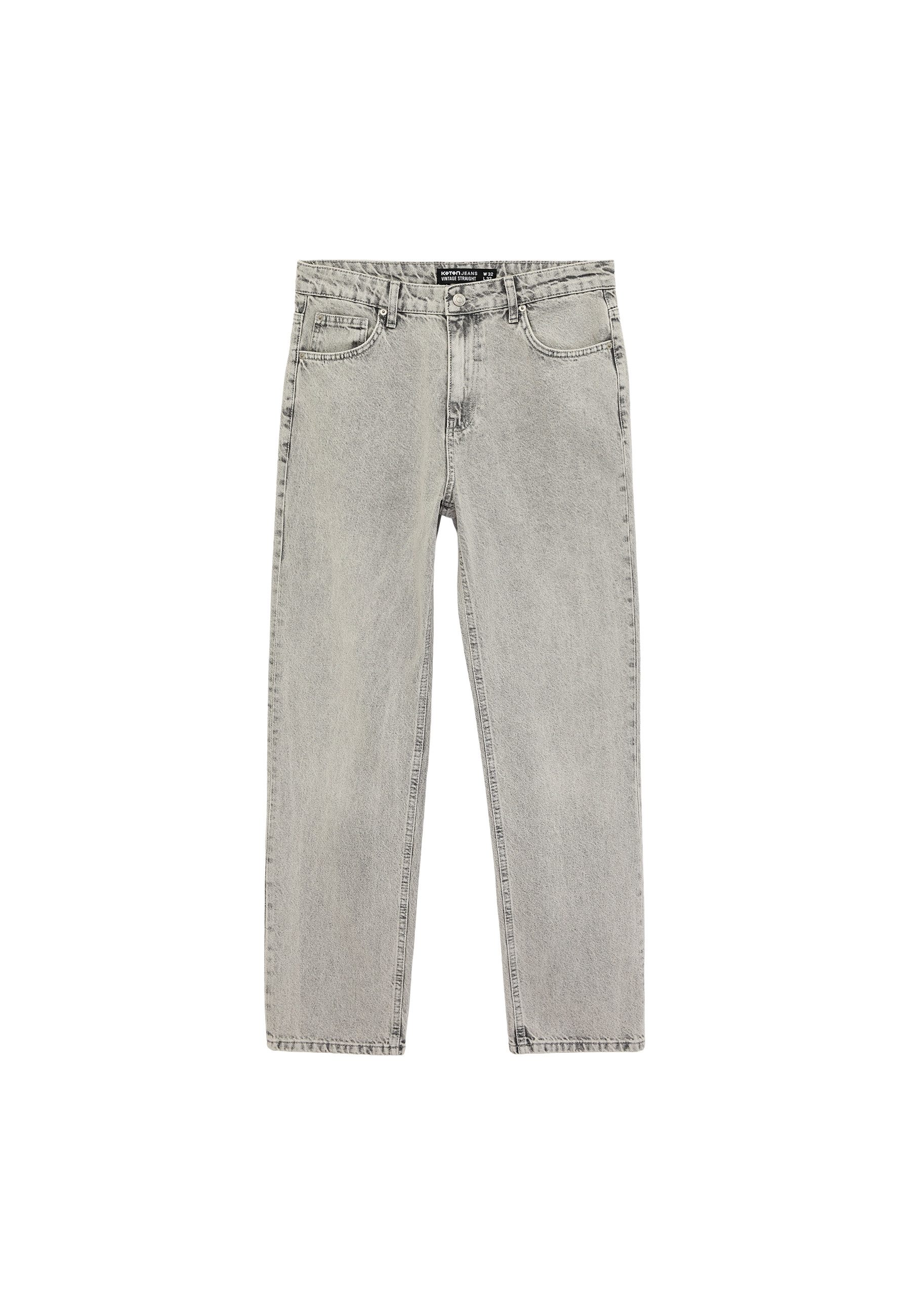 Koton 3/4-Jeans Normale Leibhöhe Vintage Straight Straight-Jeans