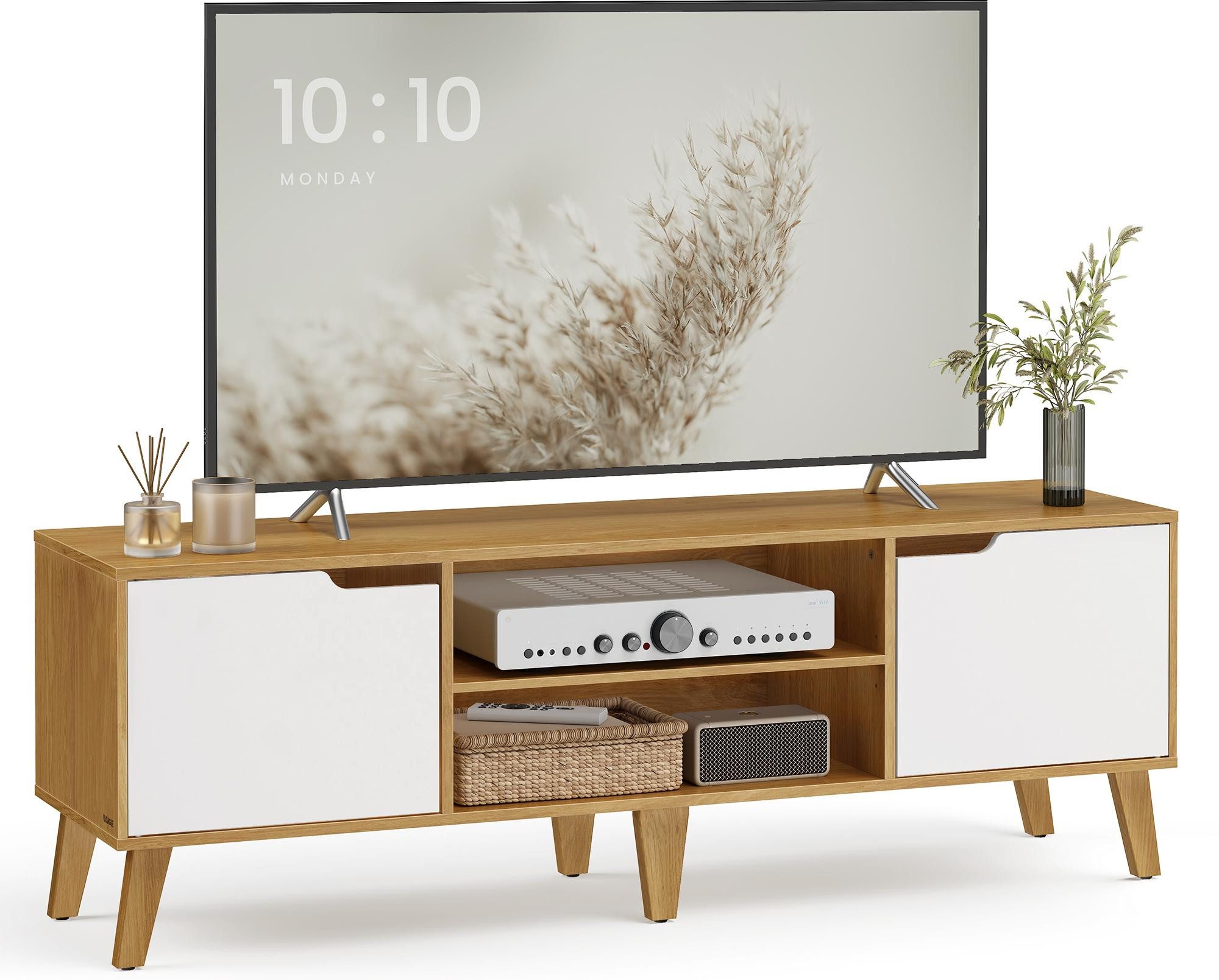 VASAGLE Lowboard, mit verstellbarer Ablage, 147cm lang, für Fernseher bis z günstig online kaufen