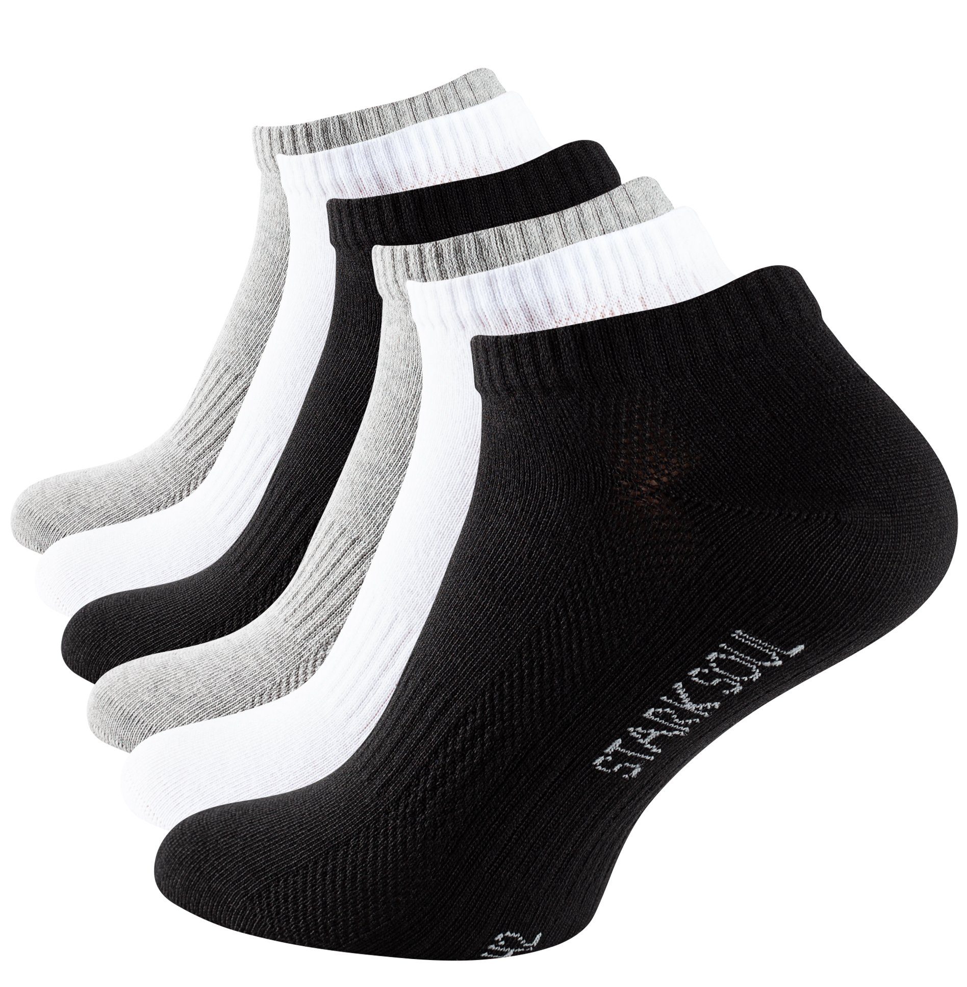 Stark Soul® Sneakersocken Sneaker Socken Mesh gekämmte Baumwolle, Premium Qualität, Unisex 6 Paar