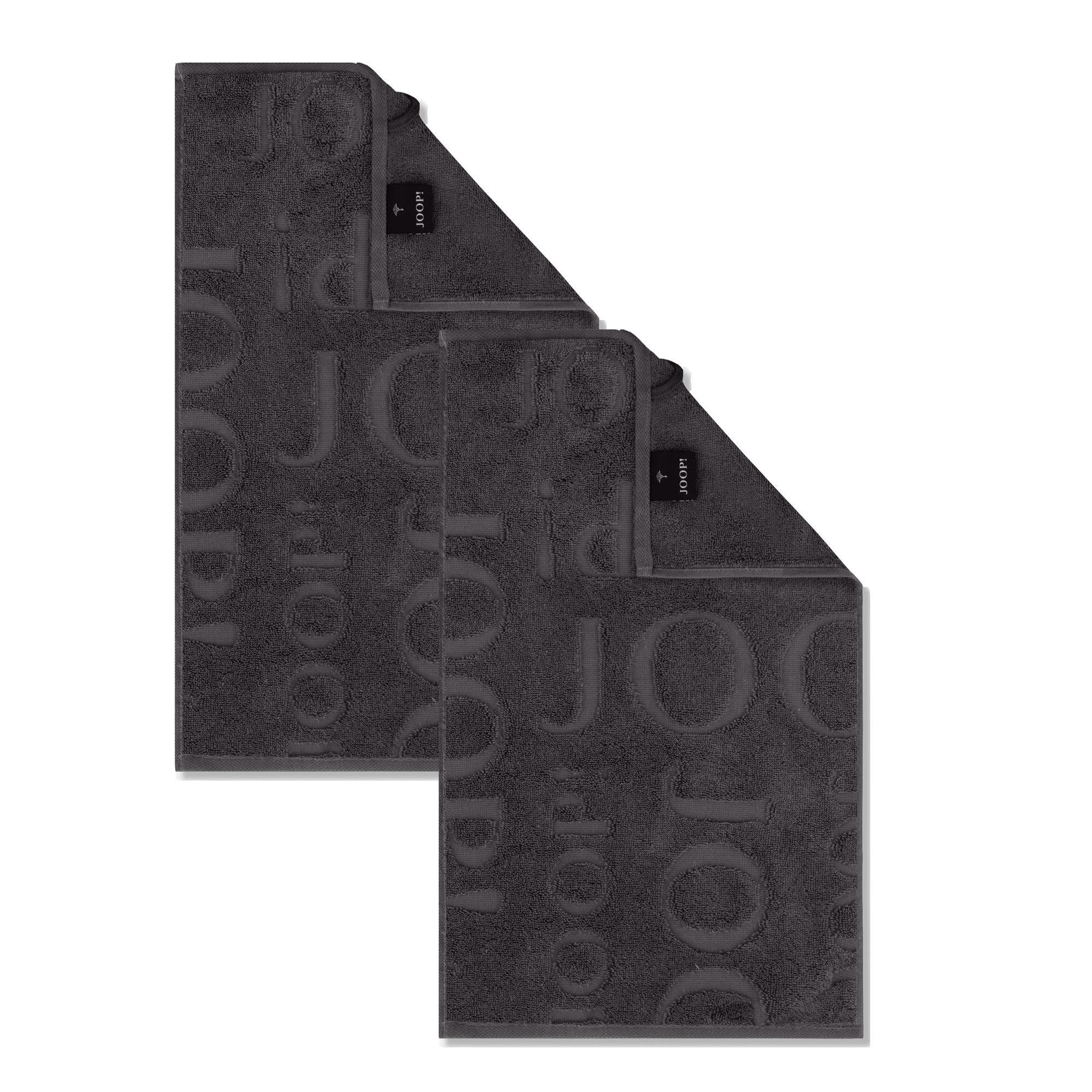 JOOP! Handtuch 2 Stück Joop! Gästetuch Selection 1711-740 anthrazit 30x50, Walkfrottier (Spar-Set, 2-St), 100% Baumwolle