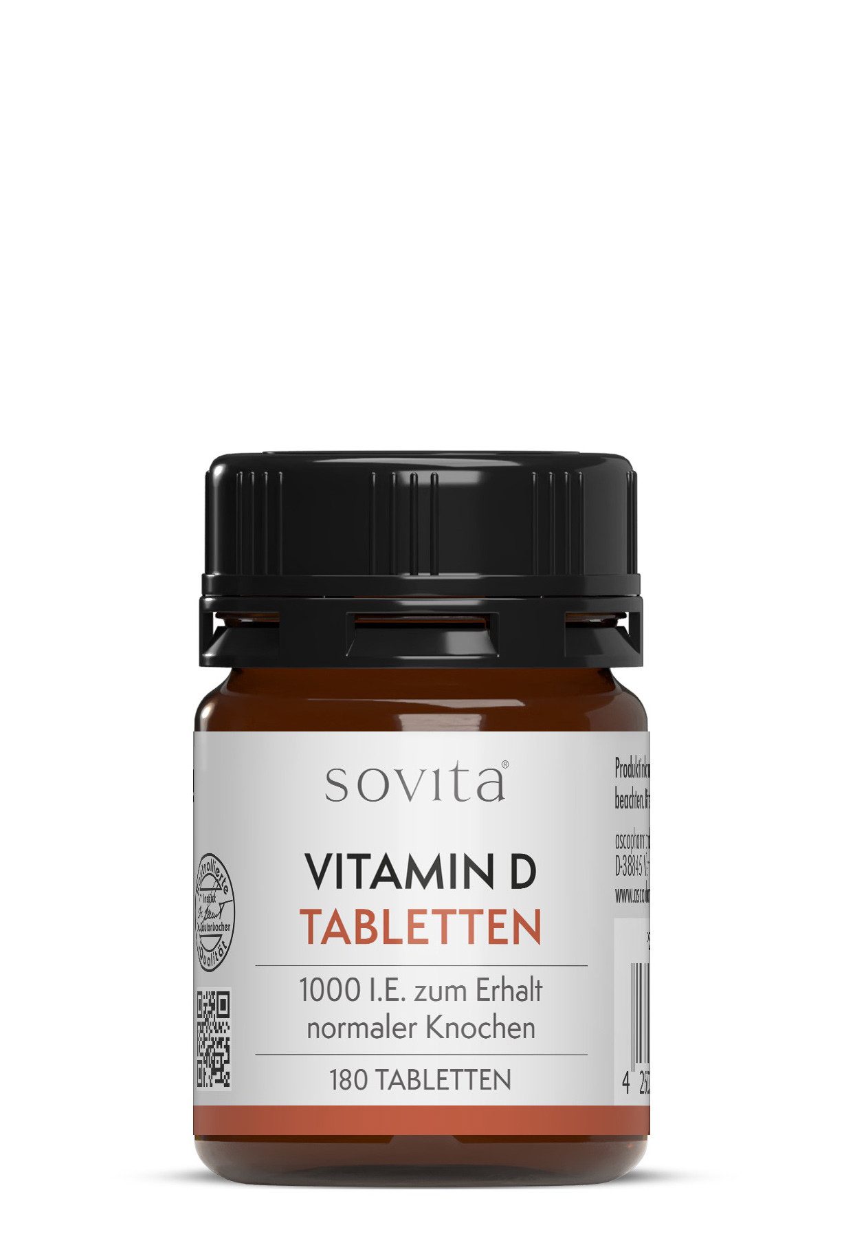 Ascopharm Vitamin D Tabletten 180 Stk. mit 25 µg Vitamin D3 pro Tagesdosis 1, 1 er 180 St.