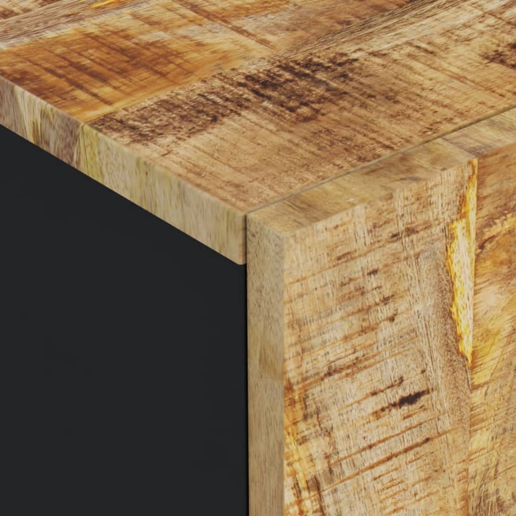 (1-St) Hellbraun vidaXL Massivholz und Waschbeckenunterschrank Badezimmer-Set Mango Holzwerkstoff,
